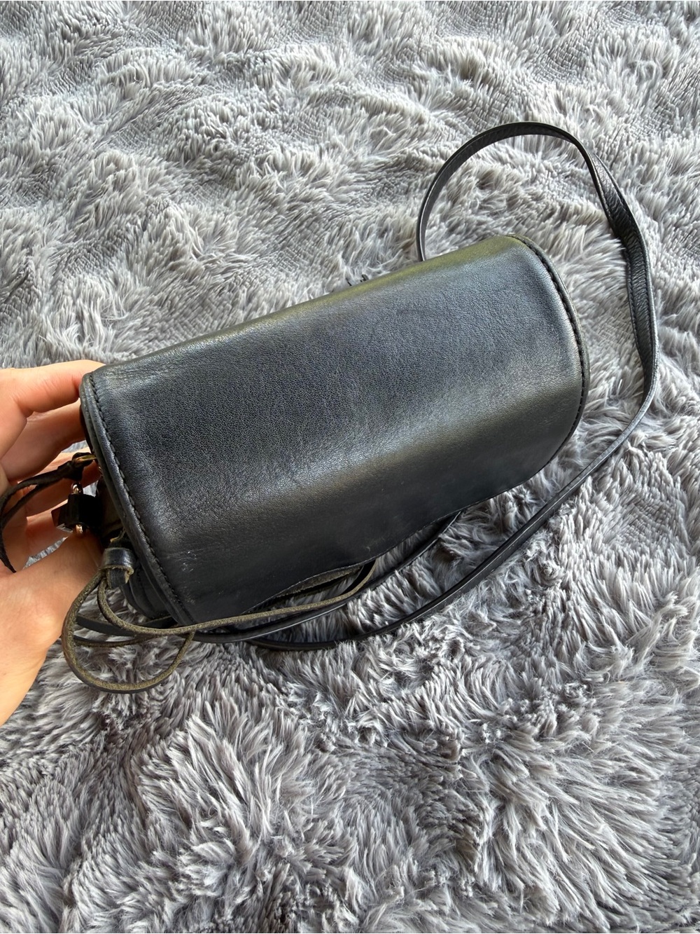 Rebecca Minkoff Mini Suki Black Leather Crossbody Bag with Tassel Accent - Picture 3 of 13